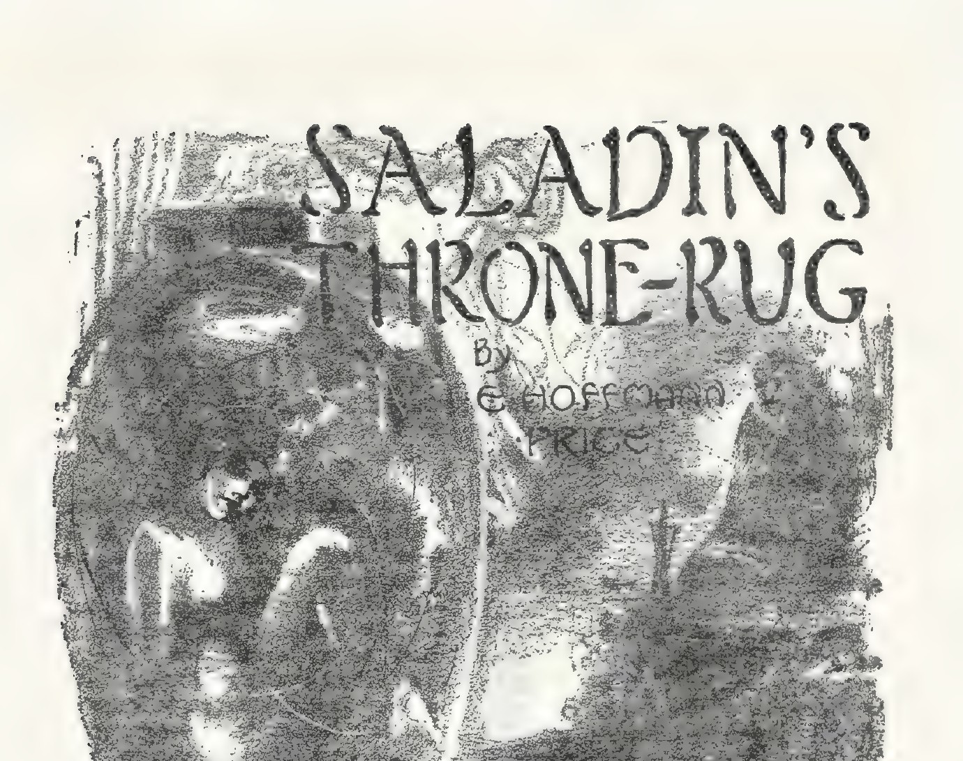 Interior for “Saladin’s Throne-Rug.” Weird Tales, October 1927. Art by Hugh Rankin.