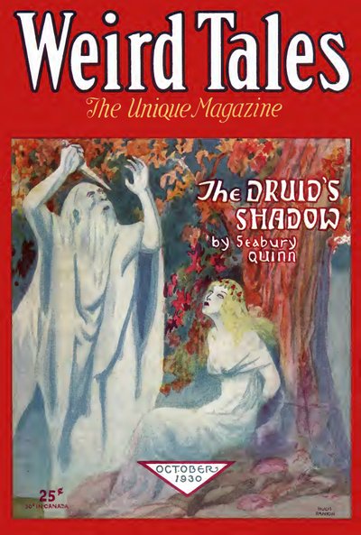 First published in Weird Tales, October 1930 (vol. 16, no. 4). Issue cover by Hugh Rankin.