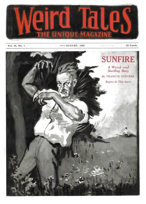 Weird Tales cover, July–August 1923, by R. M. Mally
